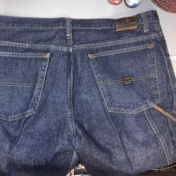 Ralph Lauren Polo Jeans, vintage C5 carpenter 5pocket acid wash denim jeans, - Picture 7 of 14